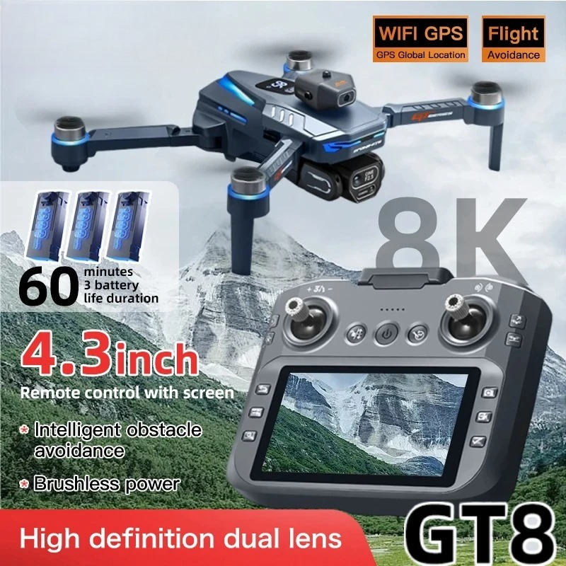 オリジナルGT8ドローン 8Kプロフェッショナルデュアルカメ - Drone Surveying のレビューと価格